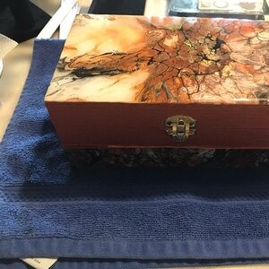 These are hand Acrylic poured  Boxes with Resin Top coat